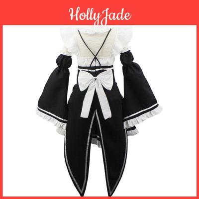 Adorable Zero Kara Hajimeru Isekai Seikatsu Twins Ram/rem Cosplay Maid Dress With Stylish Headwear Included