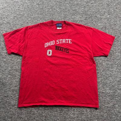 Vintage 1990s Crable Sportswear Ohio State Buckeyes Graphic T-Shirt Red Size XL Unisex T-Shirt