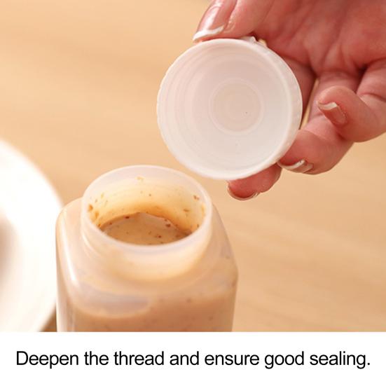 200/300ML Kitchen Spice Bottle Leak-proof Squeeze Design with Visual Scale Flexible Body Condiment Squeeze Bottle