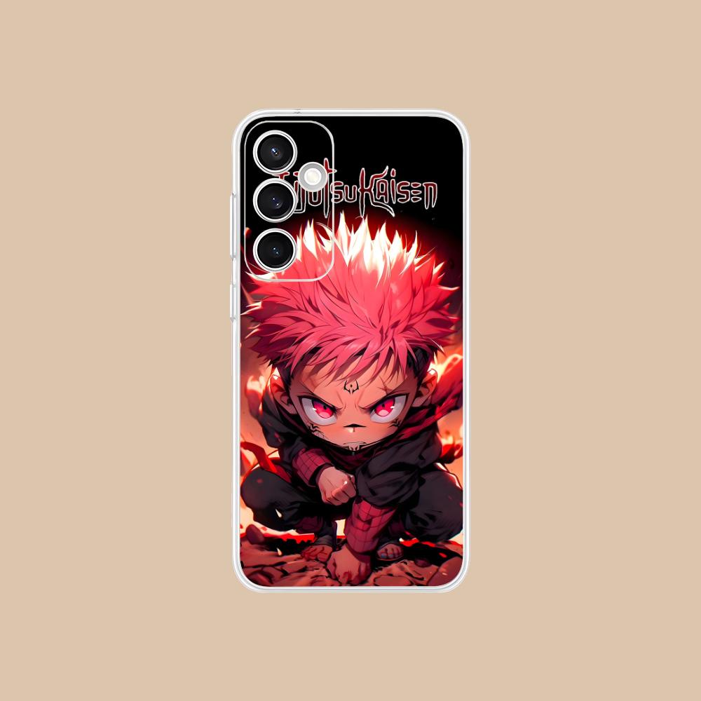 Jujutsu Kaisen Sukuna Mobile Phone Case for Samsung Galaxy S25 S24 S23 S22 S21Plus FE Ultra Clear Colorful Cover Pretty Luxury
