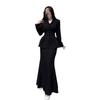 European and American cross-border 2005 autumn suit elegant women's slim fit fashion versatile matching exquisite top fishtail skirt