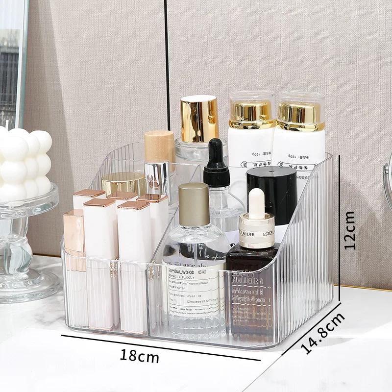 Kunststoff Make-Up Bad Lagerung Box Kosmetik Eimer Desktop Make-Up Schmuck Lagerung Fall Kleinigkeiten Tisch Container Organizer
