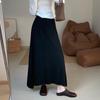 Knitted Skirt Women's High Waist Drawstring A- Line Skirts Autumn Winter New Style French Style Skirts