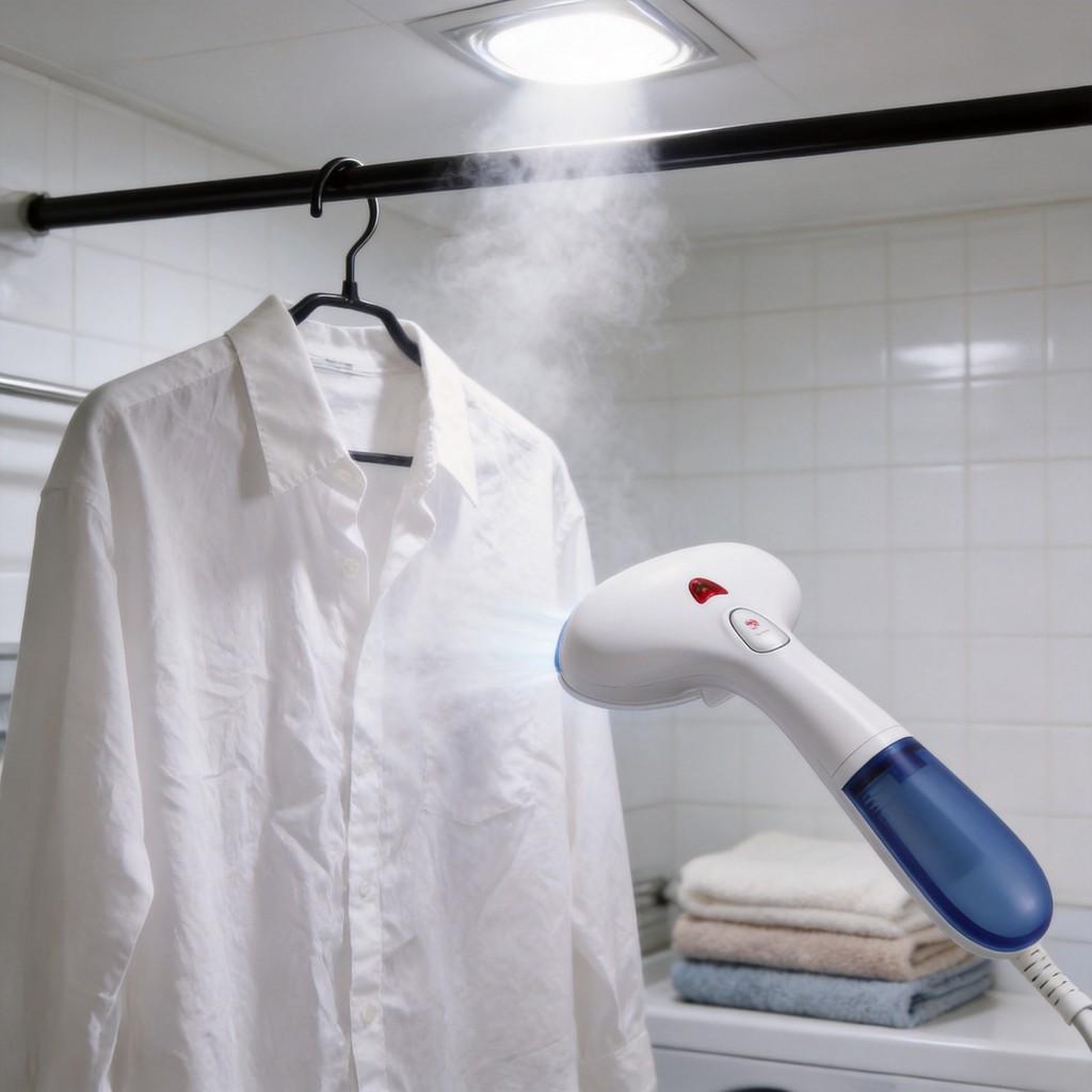 Mini Handheld Travel Steamer With Detachable Steam Plate For Home And Office Garment Care