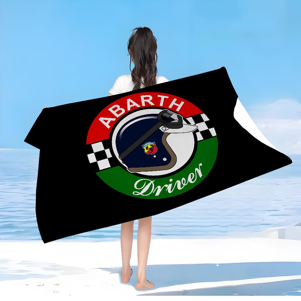 Abarth Auto Logo Strandtuch Cartoon Niedlich Sommer Kinder Großes Bade Pool Strandtuch Mikrofaser Saugfähig für Schwimmen Reisen