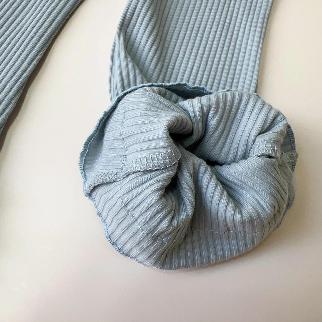 Girls' Casual Knit Flare Pants with Lace Trim