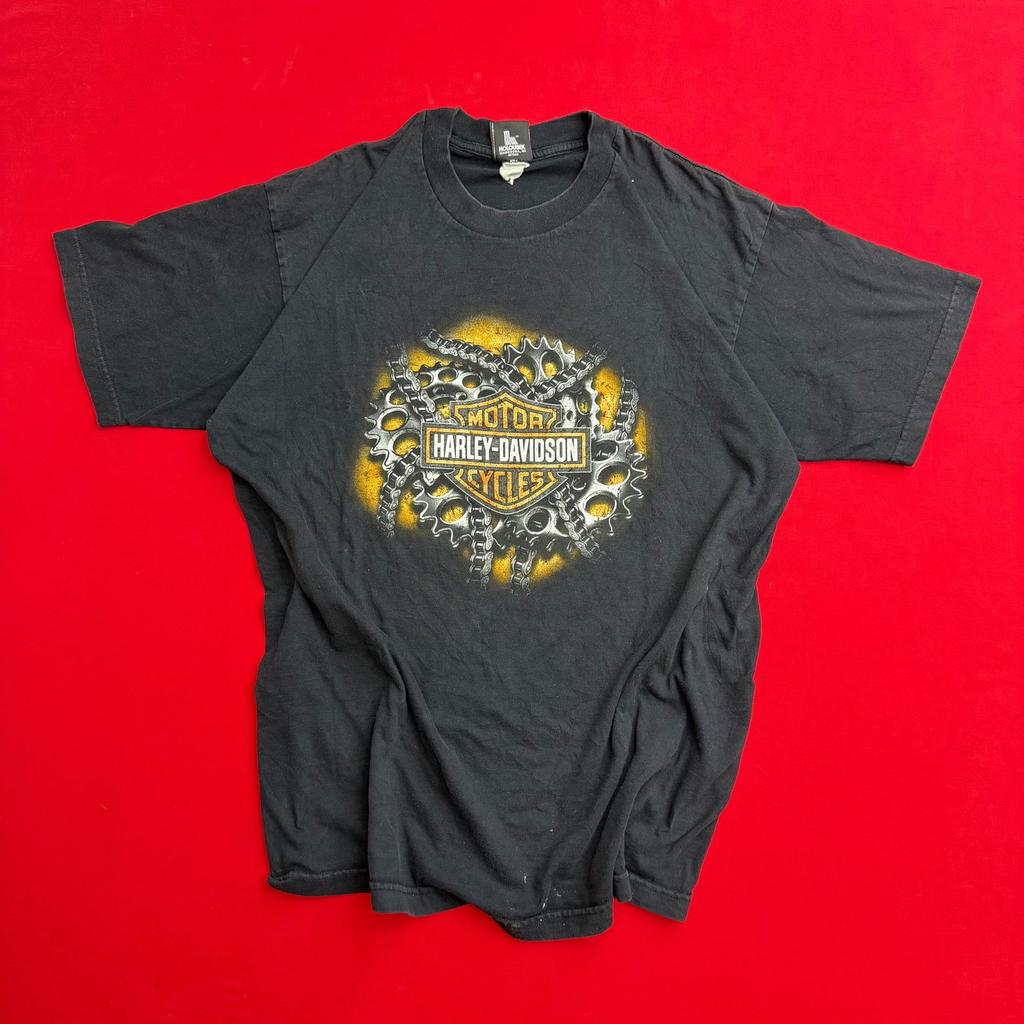 Harley Davidson Vintage Faded Flames Logo Gears Y2K T-Shirt Bump Is Unisex T-Shirt