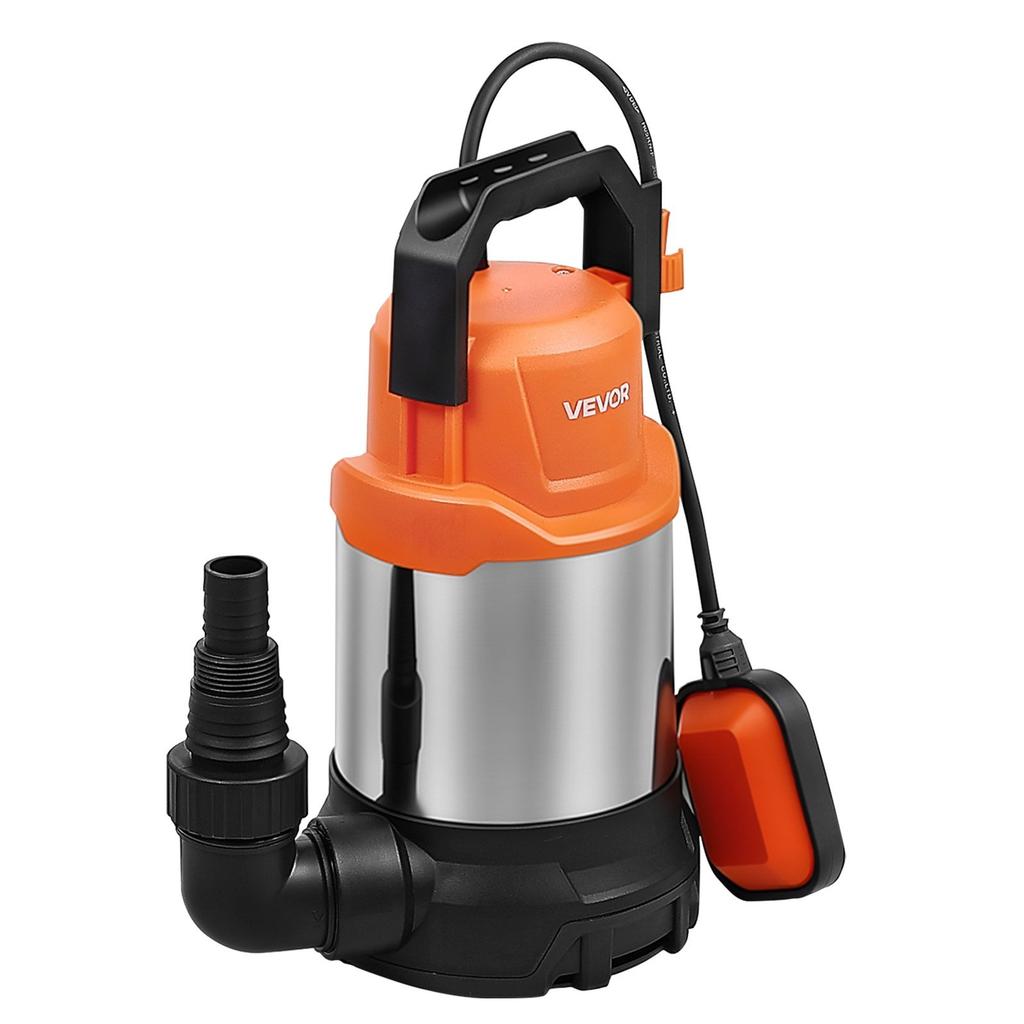 Submersible Water Pump 750W 20000 L/H Sump Pump with Float Switch, Portable Water Removal, Thermoplastic Material, for Swimming Pool Draining Garden