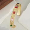 New Style Simple Women's Hip-hop Fashionable Design Textured Opening Dripping Oil Eye Bracelet
