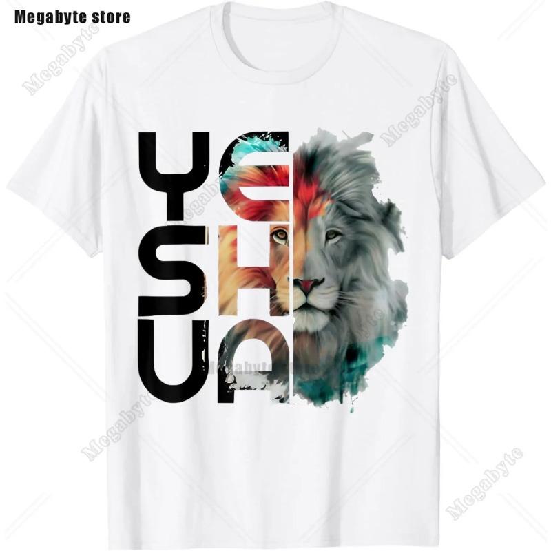 

Иисус Лев Иуды Христианский подарок для мужчин и женщин Футболка Винтажная 3D Футболка Топы с животными Повседневная футболка L