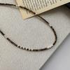 S925 Sterling Silver Niche Design Car Flower Glitter Tiger'S Eye Stone Necklace Handmade Beaded Fashionable Collarbone Chain