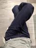 Autumn/Winter 2025 Women's Deep Blue Denim Fleece-Lined High-Waisted Wide-Leg Jeans