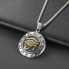 Stal nierdzewna Wisiorek z Okiem Horusa Naszyjnik Vintage Egipski Amulet Runa Biżuteria Męska Prezent Akcesorium Faraona