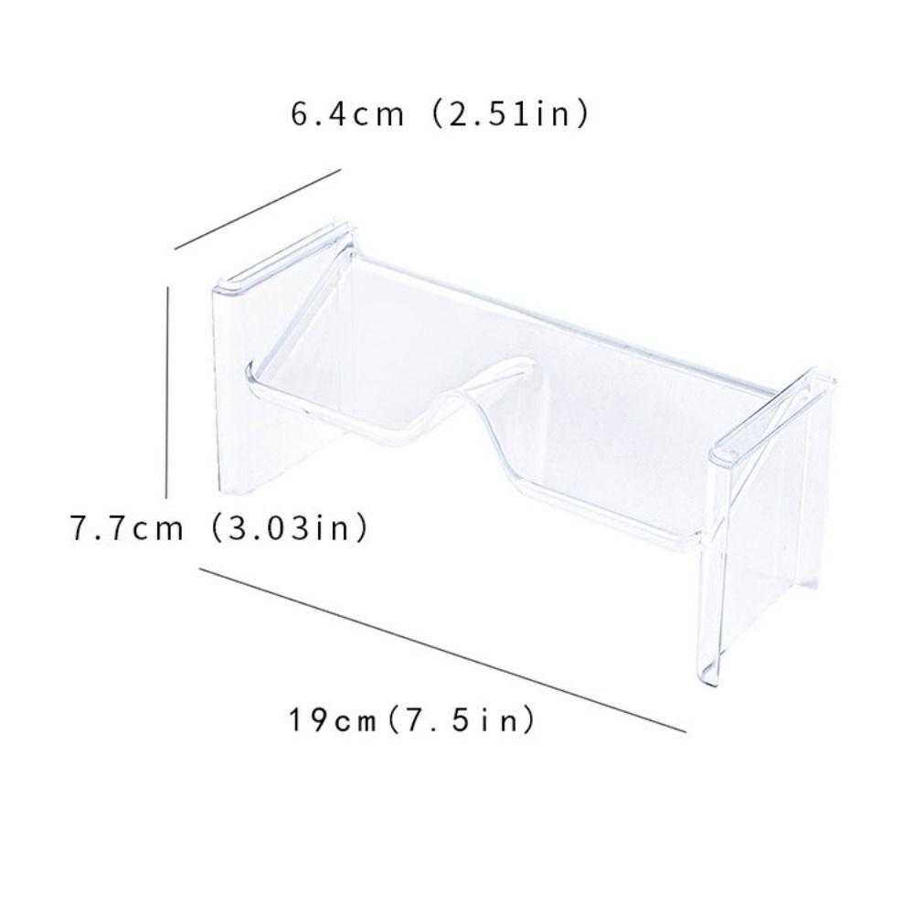 2Pcs Transparent Eyeglasses Display Stand Space Saving Glasses Shelf Sunglasses Show Rack  Desktop