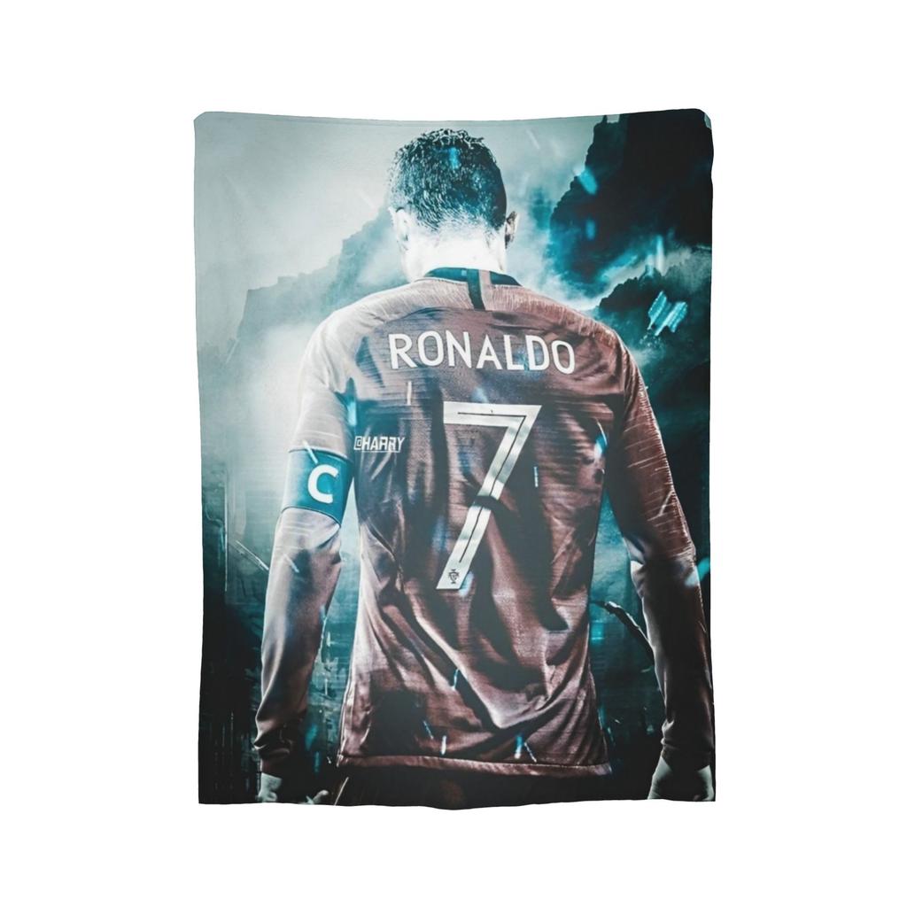CR7 Football Blanket Cover Fleece Throw Blanket Bed Sofa Printed Soft Warm Bedspreads,