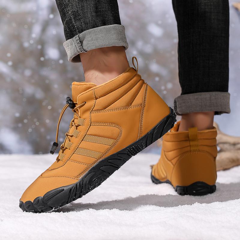 Warm Snow Boots Plush Cotton Shoes Non-slip Winter Outdoor Sneakers Ankle Boots Barefoot Walking Hiking Sports Shoes