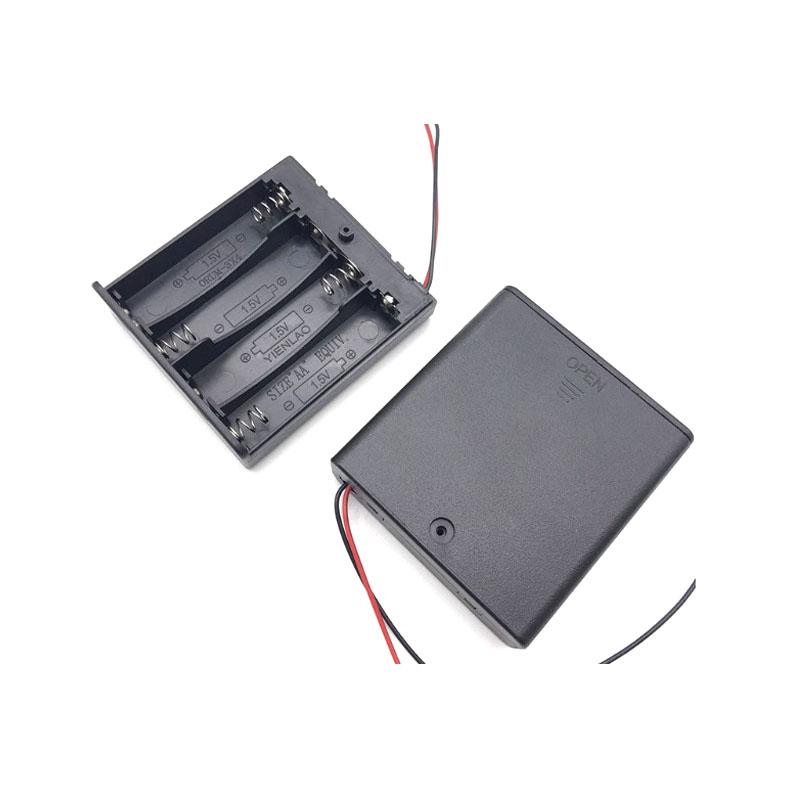 Number 5 Battery Box With Lid Switch Soldering Pin DIY Experiment Handmade Technology Model Toy Making Accessories