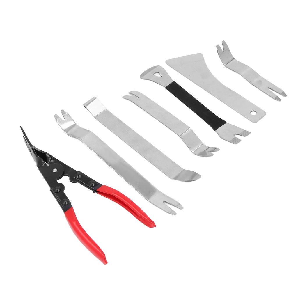 7Pcs Auto Trim Removal Tools Stainless Steel Clip Pliers Pry Bars Set for Car Door Panel Dashboard I