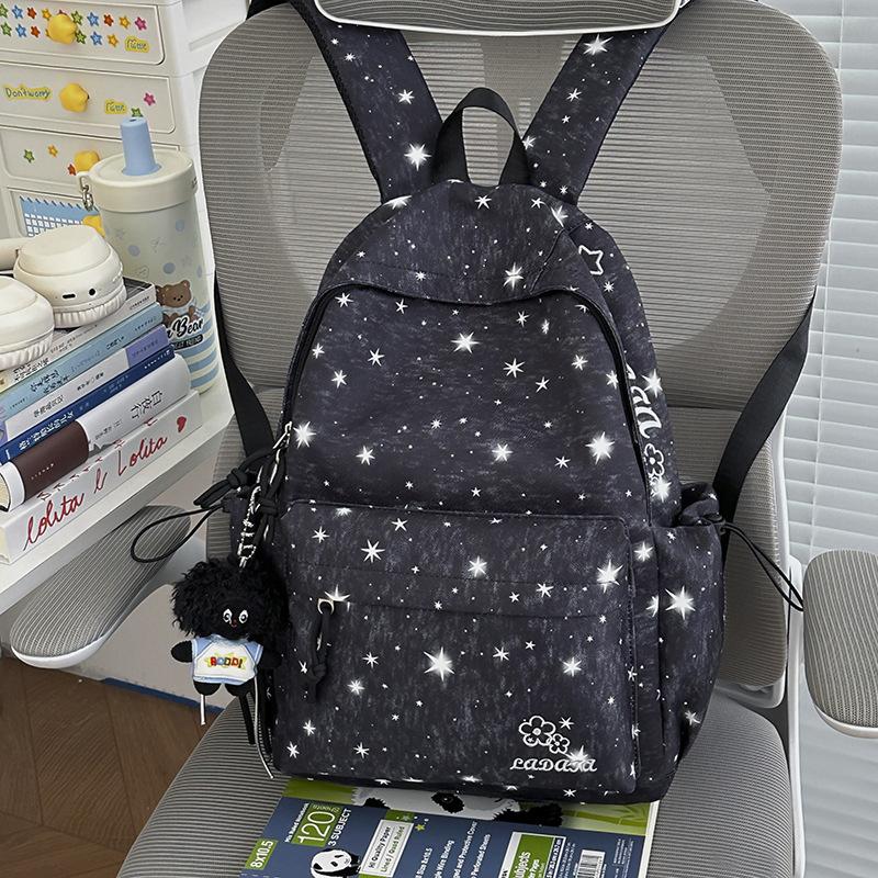 Schoolbag New High-value Japanese Schoolbag Female Fresh, Sweet and Cute Star Backpack Junior High School Students Lightweight Backpack