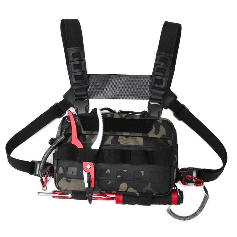 Tactical Multi-Functional Chest Vest Bag with Molle Expansion for Fishing and Workwear