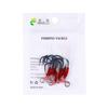 5pcs/lot Fishing Hook Metal Cast Jigs Assist Hook Barbed Single Jig Hooks Thread Feather Pesca High Carbon Steel