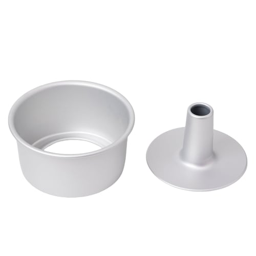 OCASHIEASY 17cm Aluminum Chiffon Cake Mold, Seamless Chiffon Mold with Removable Bottom, Perfect for Expansion