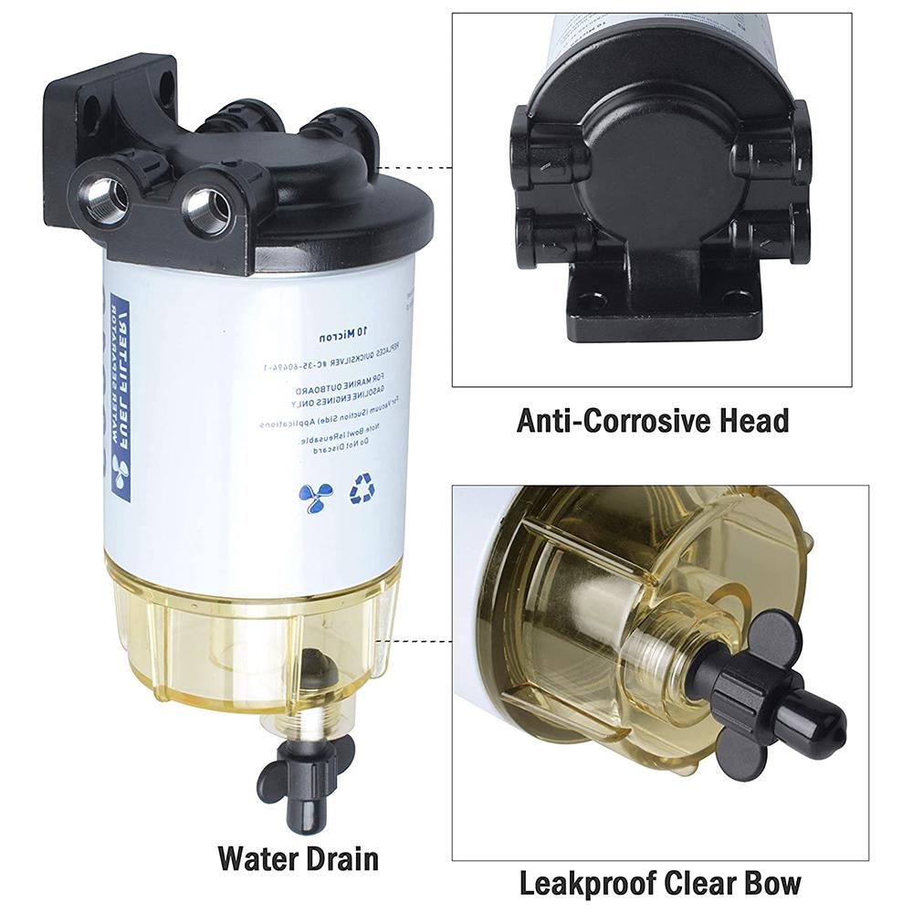 S3213 Kraftstoff-Wasserabscheider Filterelement Kompatibel mit Außenbordmotor Mercury Yamaha Racor Sierra Motorboot 10 Mikron