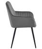 SOLDEN Chair - Dark Gray Velvet / Black Legs X 2