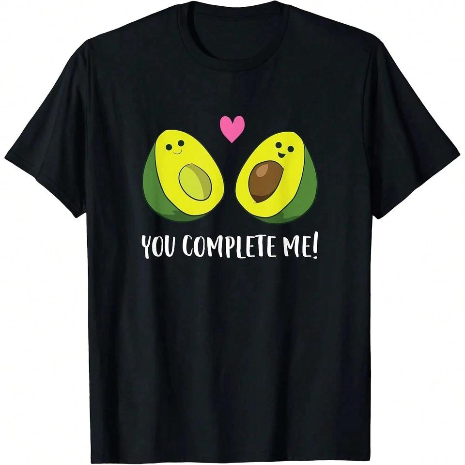 Avocado You Complete Me Cute Avocado T Shirt Funny Unisex 4XL