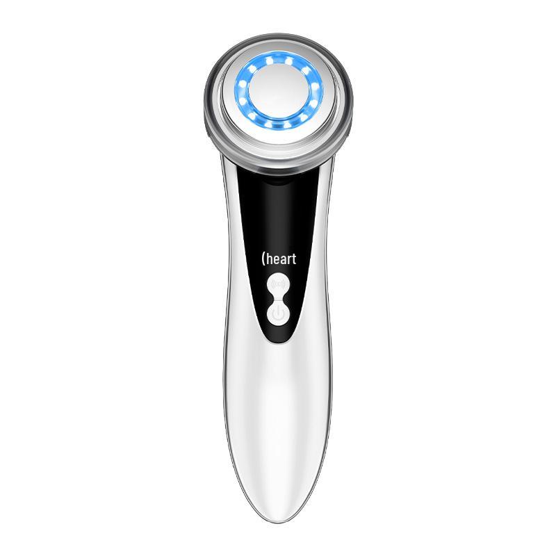 Ultrasonic Electronic Facial Beauty Device with Red & Blue Light Therapy