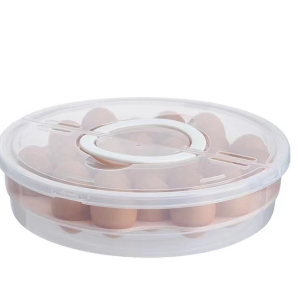 Multilayer Food Storage Container Clear Round Dumpling Box Dumplings Organizer Freezing