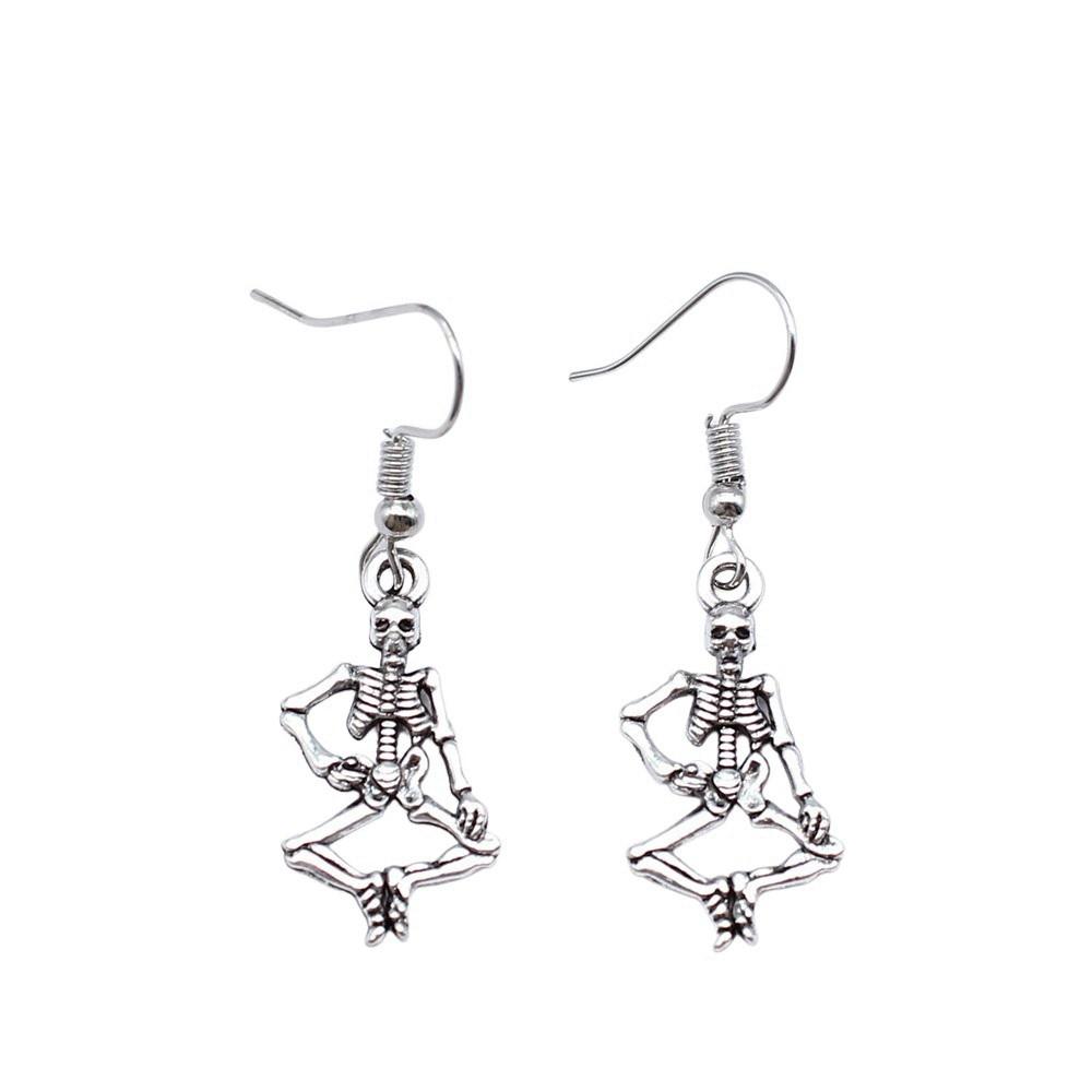 Halloween Charm Dangle Earrings Gothic Crescent Drop Earrings Dark Witchy Occult Jewelry