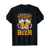 Funny Beer Blood Type T-Shirt - In Case of Accident My Blood Type Is Beer Graphic Tee - Men & Women's Black Crew Neck Short Sleeve Shirt - Breathable