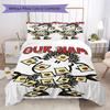 Custom Name Sheepworld Pattern Bedding Uilt Set Uilt Cover Pillowcase Home Decoration Birthday Gift (1*duvet Cover+2*pillowcase Without Core)
