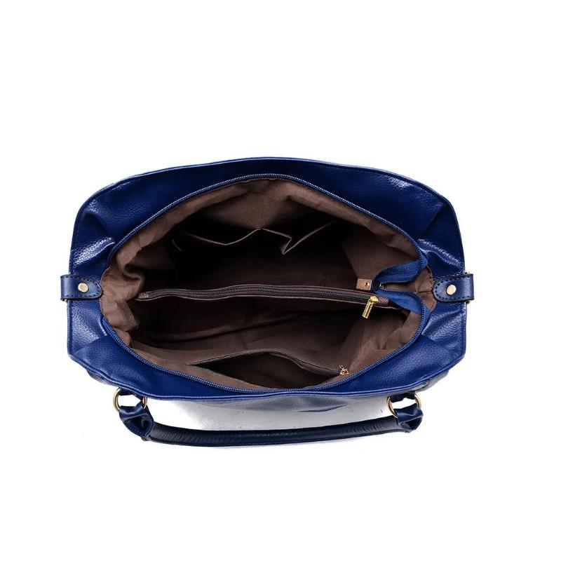 Casualowa modna damska torba na ramię w jednolitym kolorze, miękka, duża pojemność, torebka typu crossbody