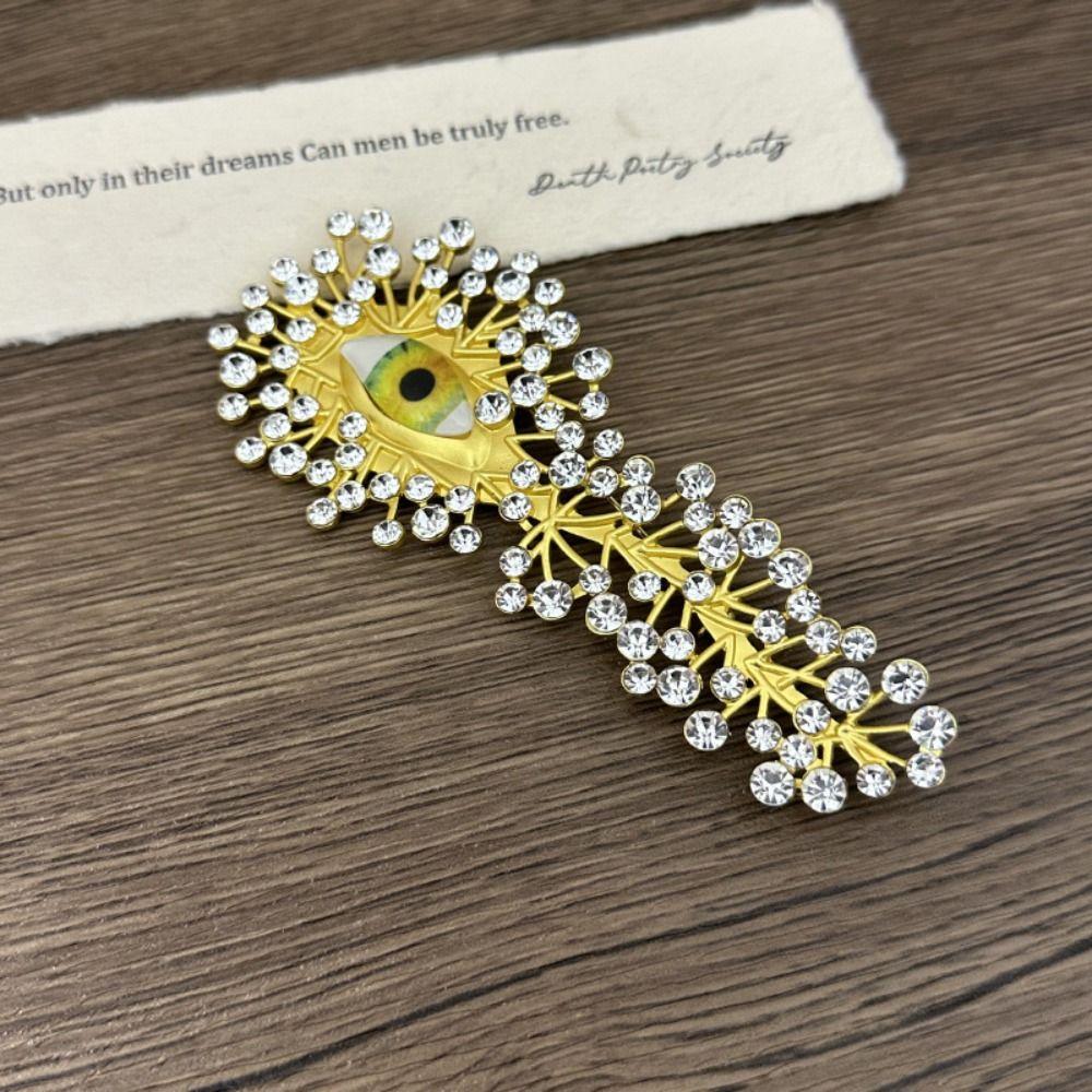 Gorgeous Statement Necklace Rhinestone Eye Pendant Brooch Show Eye Pendant Necklace  Fashion Show