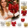 Fabric Glitter Christmas Bow Decorations For -Windows, Christmas Trees And Holiday Decorations, DIY Hanging Decorations
