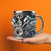 Coffee Cup Reusable Car Engines Cocktail Mug Funny Drinking Accessories Portable Stainless Steel Cup For Home Travel