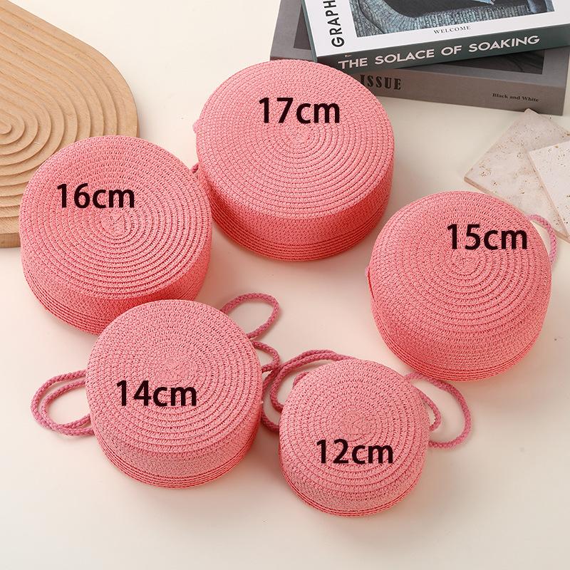 Summer straw bag woven bag seaside vacation new children's cute beach straw bag messenger change bag