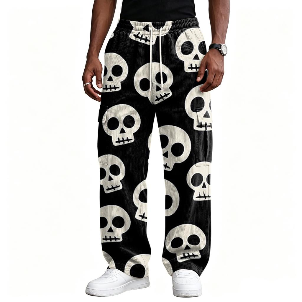 Men's Loose Fit Wide Leg Casual Pants Streetwear Comfortable Trousers