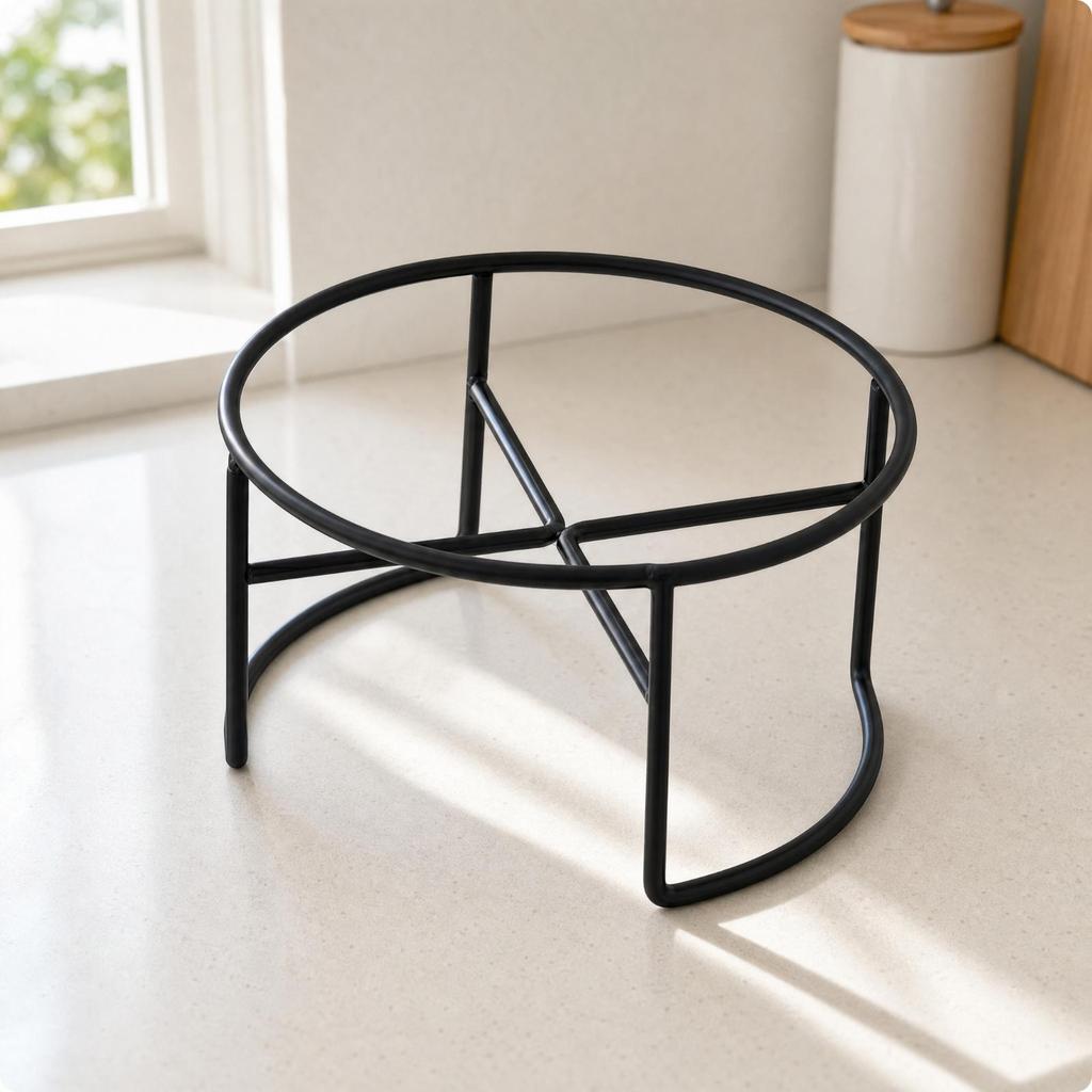 Elevated Bowl Stand Stable Raised Pet Holder Space-Saving for Kitchen, Cats