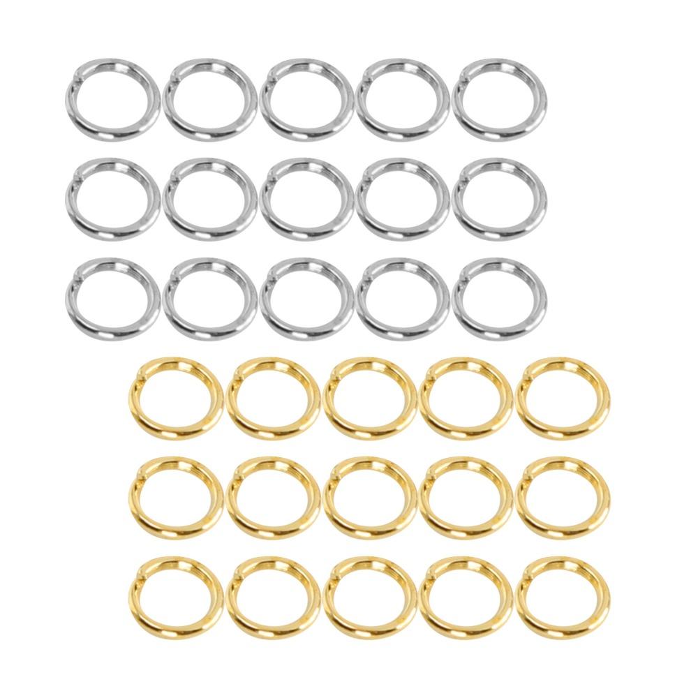 220pcs Jewelry Tools Gold Split Keychain Rings Silver Circle DIY Keychain Rings Keychain Findings Crafts Supplies