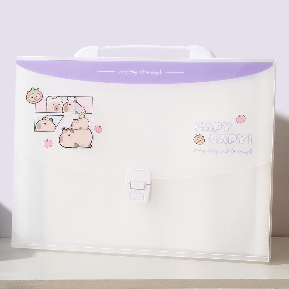 Multi-Layer A4 Accordion File Folder - Student Handheld Organizer