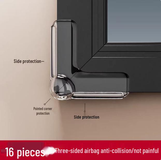 Window Glass Table Corner Safety Airbag - Anti-Collision Right Angle Protector