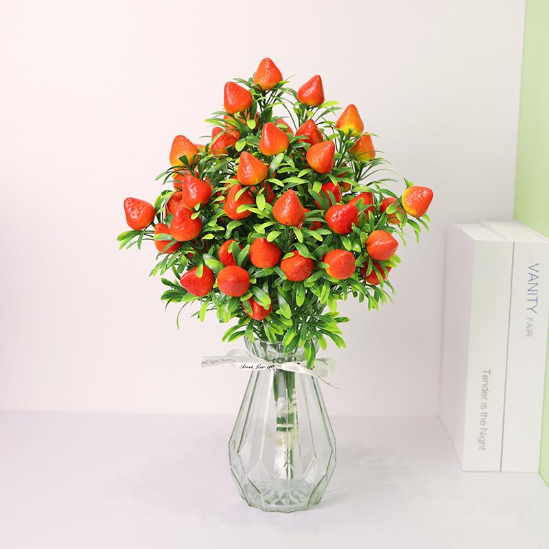 Simulation Orange Rich Fruit Home Decoration Pieces Pomegranate Fruit Strawberry Branch Simulation Flower