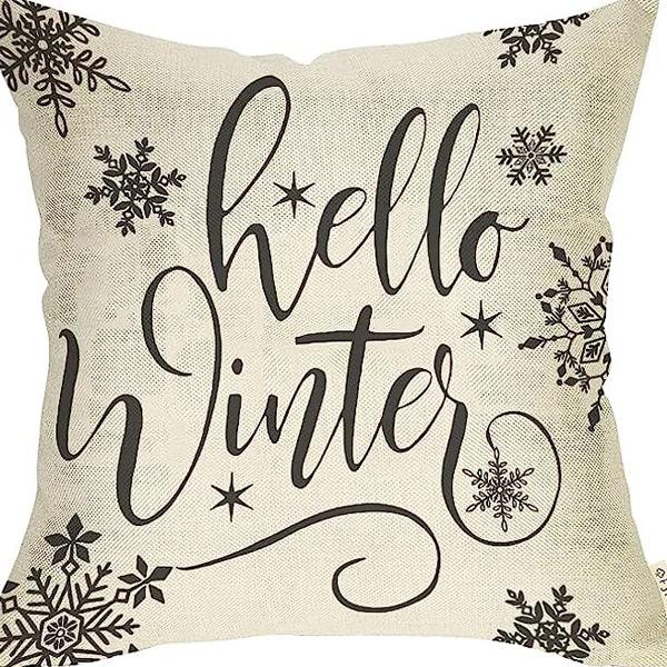 Nordic Christmas Snowman Pillowcase Linen Sofa Cushion Pillowcase New Style Christmas Pillowcase