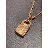 Used Givenchy Paris Padlock Necklace