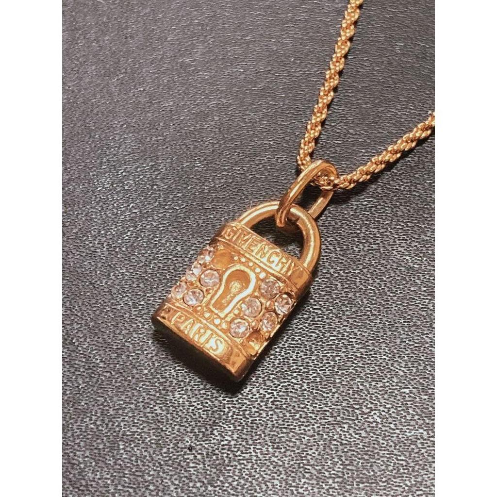 Used Givenchy Paris Padlock Necklace