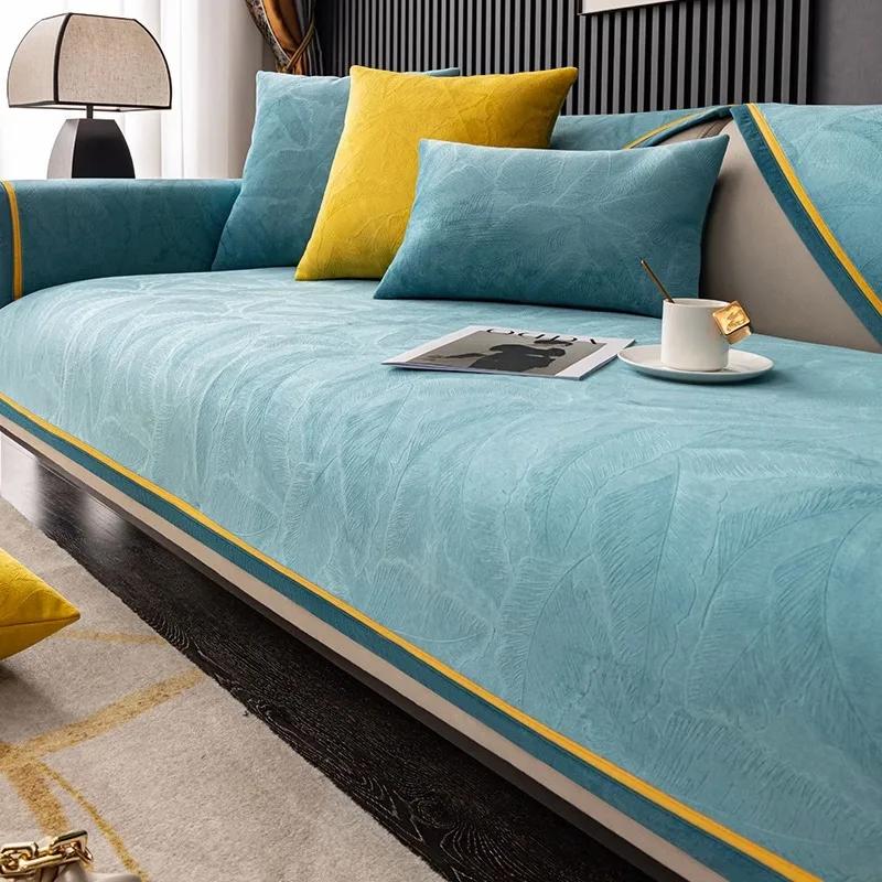 Four Seasons Universal Sofa Cushion Non-slip Backrest Towel Light Luxury Cushion High-end Leather Sofa Cover Full Cover Cushion