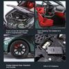 Big 1/24 BMW M4 Model Metal Diecast Toy Cars Light Sound Alloy Toys Vehicles Wheel Pull Back Miniature Car Children's Day Gifts